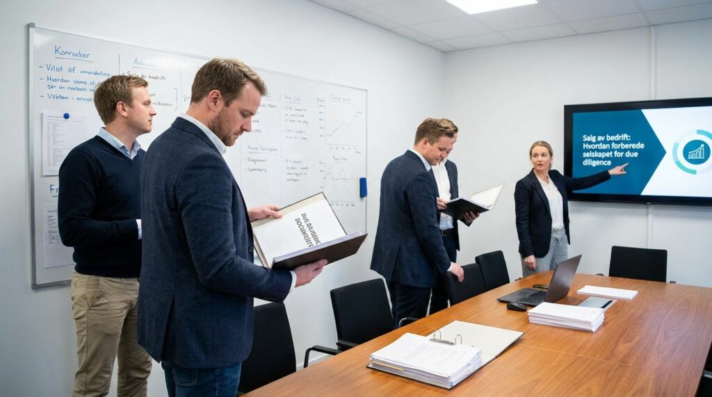 Lær hvordan du lykkes med salg av bedrift og hvordan forberede selskapet for due diligence for å sikre høyere verdi og unngå kritiske feil i prosessen.