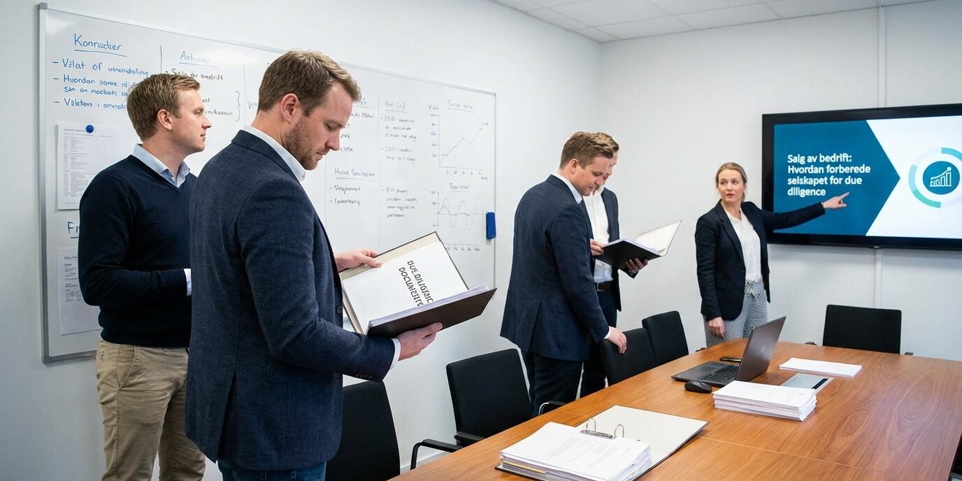 Lær hvordan du lykkes med salg av bedrift og hvordan forberede selskapet for due diligence for å sikre høyere verdi og unngå kritiske feil i prosessen.