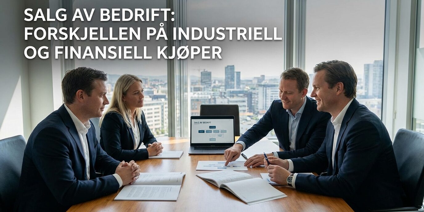 Lær om salg av bedrift og forskjellen på industriell og finansiell kjøper for å sikre riktig verdivurdering og ivareta ansatte etter eierskiftet.