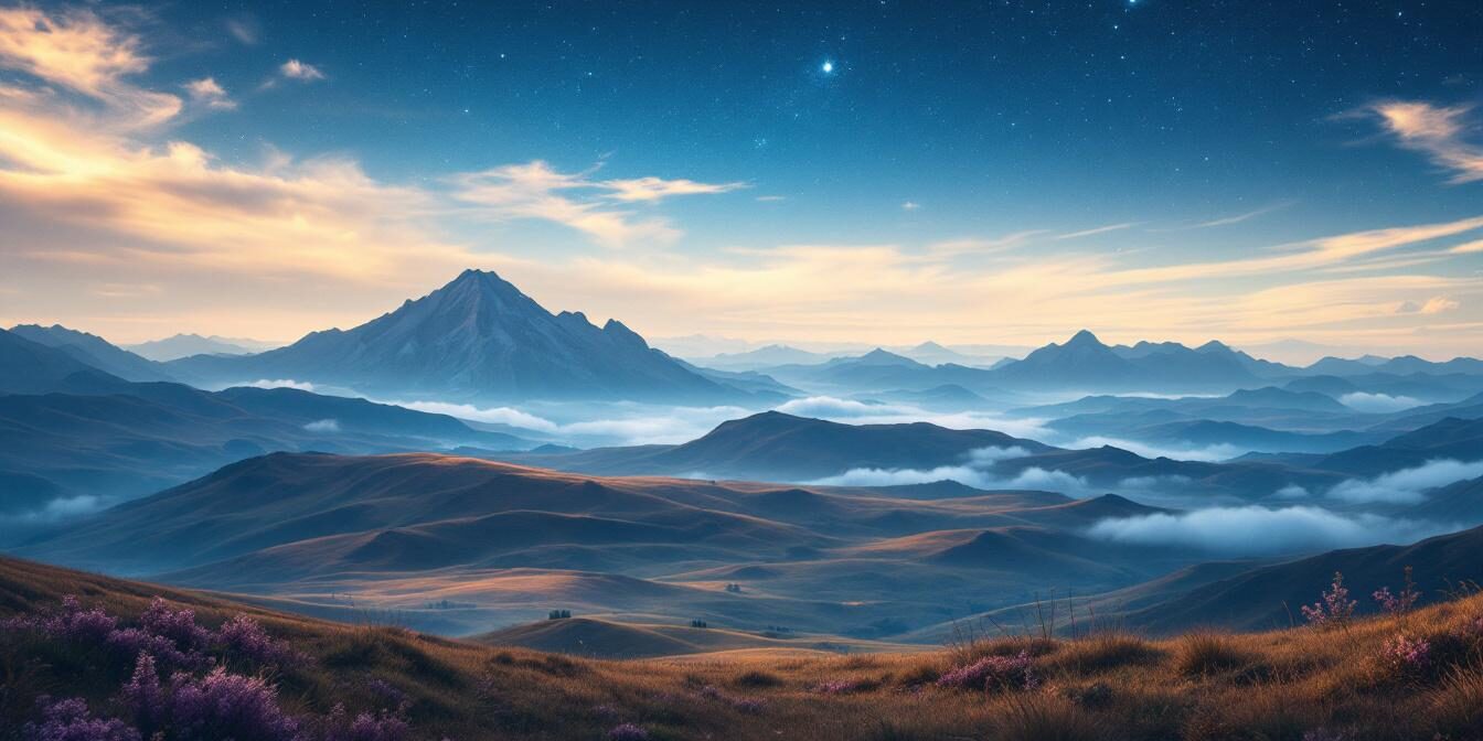 A photograph of a serene and thought-provoking landscape that evokes a sense of mystery and curiosity